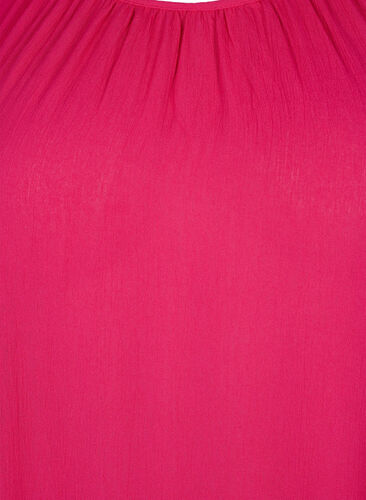 Kleid aus Viskose mit kurzen Ärmeln, Bright Rose, Packshot image number 2