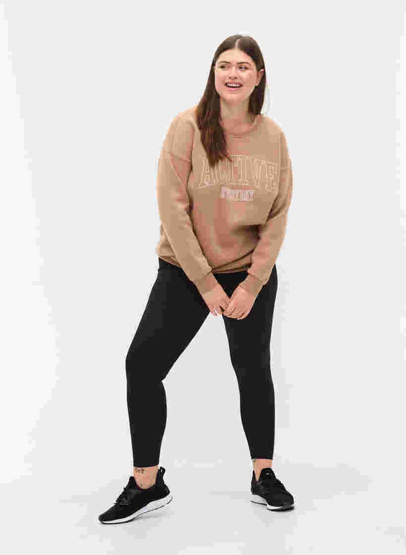 Sweatshirt mit sportlichem Aufdruck, Tannin, Model image number 2