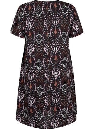 FLASH – Kleid mit V-Ausschnitt und Aufdruck, Black Rose Ethnic, Packshot image number 1