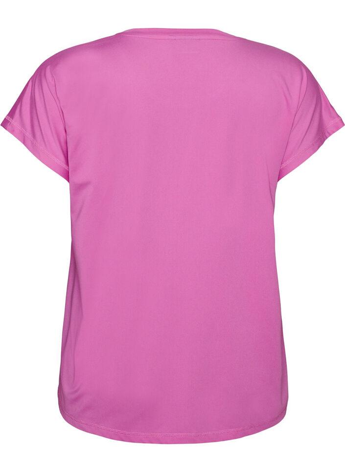 Einfarbiges Trainings-T-Shirt, Lila, Packshot image number 1