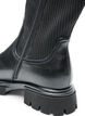 Hoher Stiefel mit Rei&szlig;verschluss und elastischen Eins&auml;tzen, Schwarz, Packshot image number 5