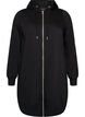 Langer Hoodie mit Rei&szlig;verschluss und Taschen, Schwarz, Packshot image number 0
