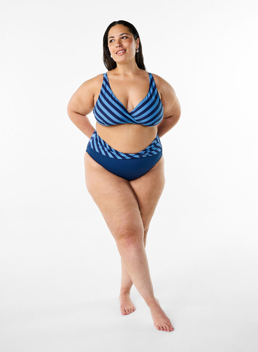 Bikinislip mit Wickeldetails, Blau, Model image number 1
