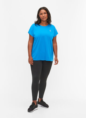 Kurzarm Trainingsshirt, Brilliant Blue, Model image number 2