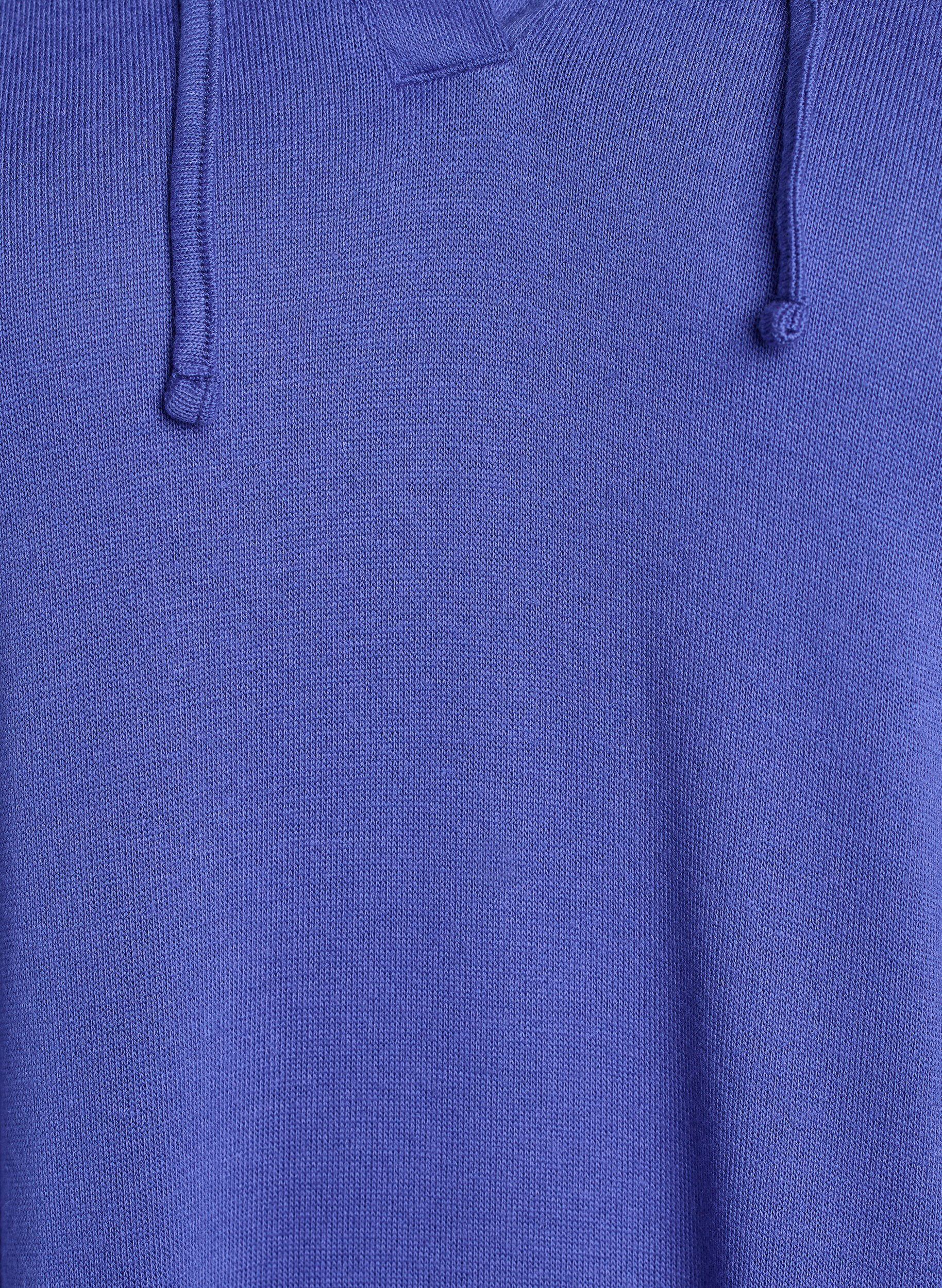 Zizzi Kurzes Hoodie-Kleid mit K&auml;ngurutasche, Blau, Packshot image number 2