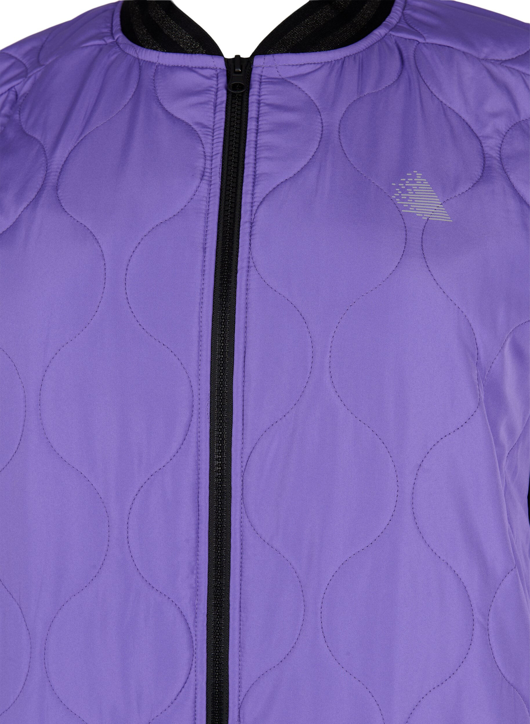 Zizzi Bomberjacke mit Taschen und Glitzer, Passion Flower, Packshot image number 2