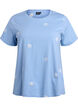 T-Shirt aus Bio-Baumwolle mit aufgestickten Motiven, Blau, Packshot image number 0