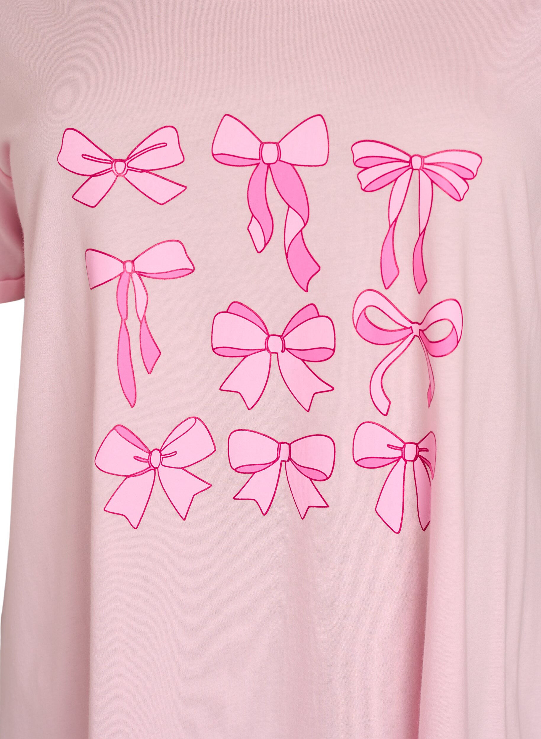 Zizzi Kurz&auml;rmeliges Nachthemd aus Bio-Baumwolle, Rot, Packshot image number 2