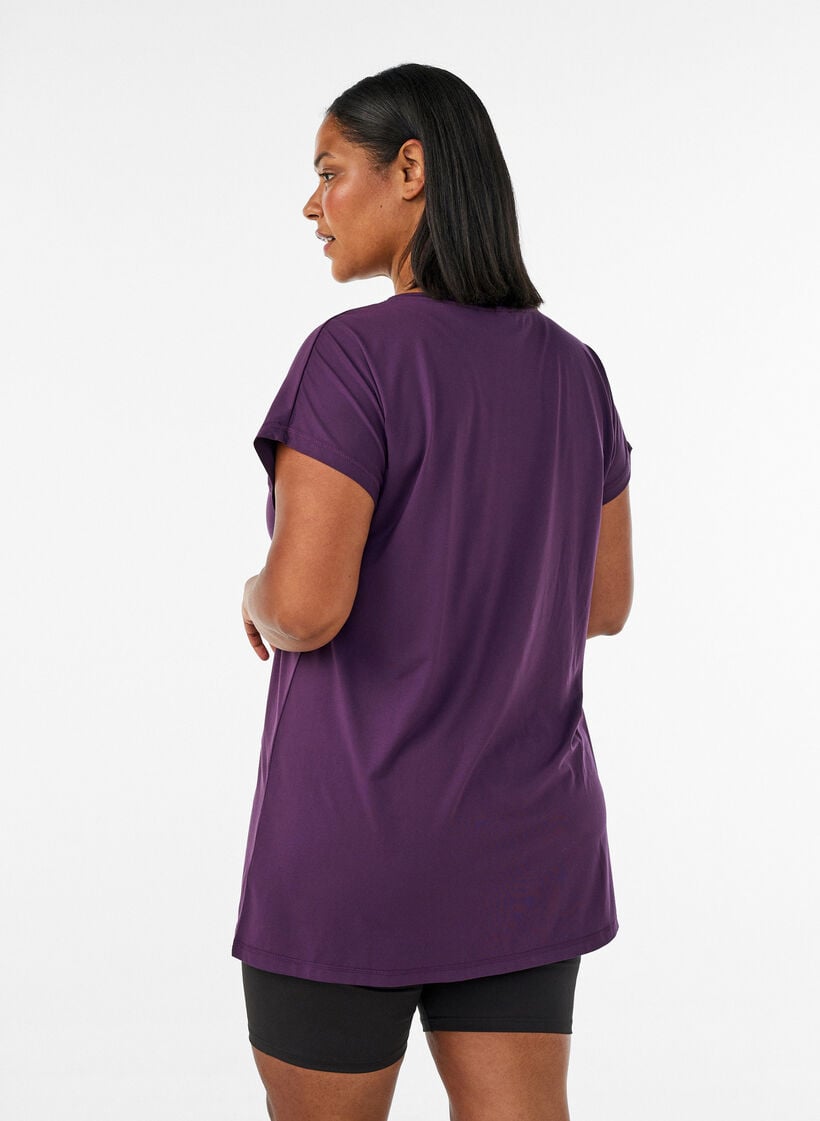 Langes Trainingsshirt, Lila, Model image number 2