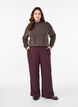 Weite Hose mit hoher Taille, Dunkles Bordeaux, Model image number 0
