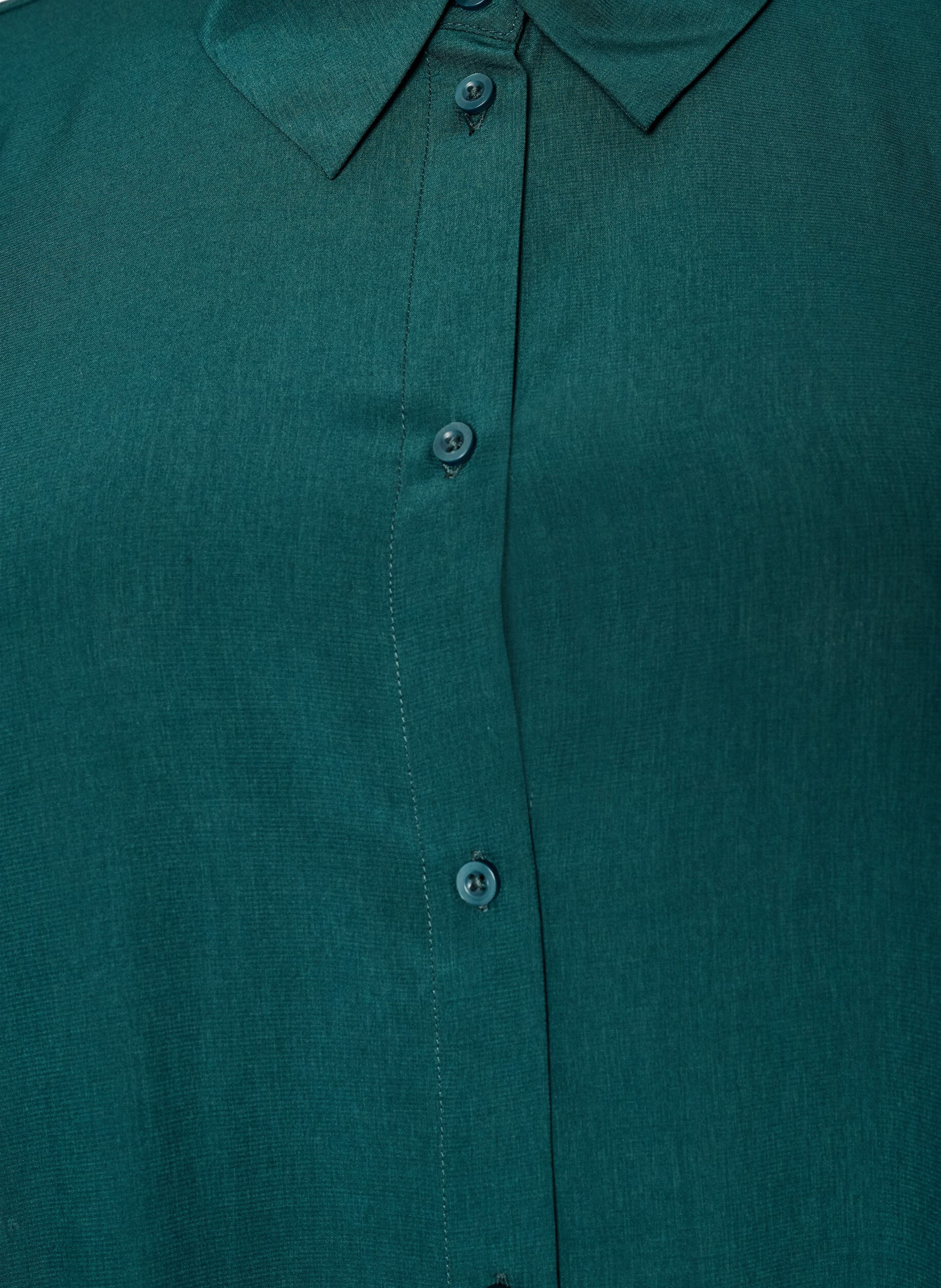 ZizziKurzes Hemdblusenkleid mit R&uuml;schenvolant, Gr&uuml;n, Packshot image number 2