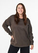 Sweatshirt mit Rundhalsausschnitt, Braun, Model image number 0