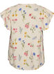 Bluse aus Viskose und Leinen mit R&uuml;schen&auml;rmeln, Beige, Packshot image number 1