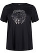 Baumwoll-T-Shirt mit Druck, Black w. Silverlion, Packshot image number 0