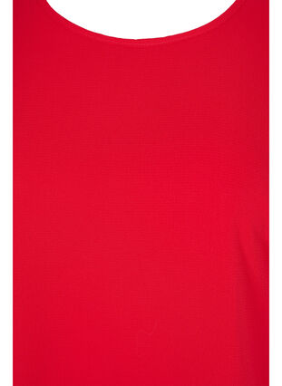 Bluse mit kurzen Ärmeln und Rundhalsausschnitt, Tango Red, Packshot image number 2