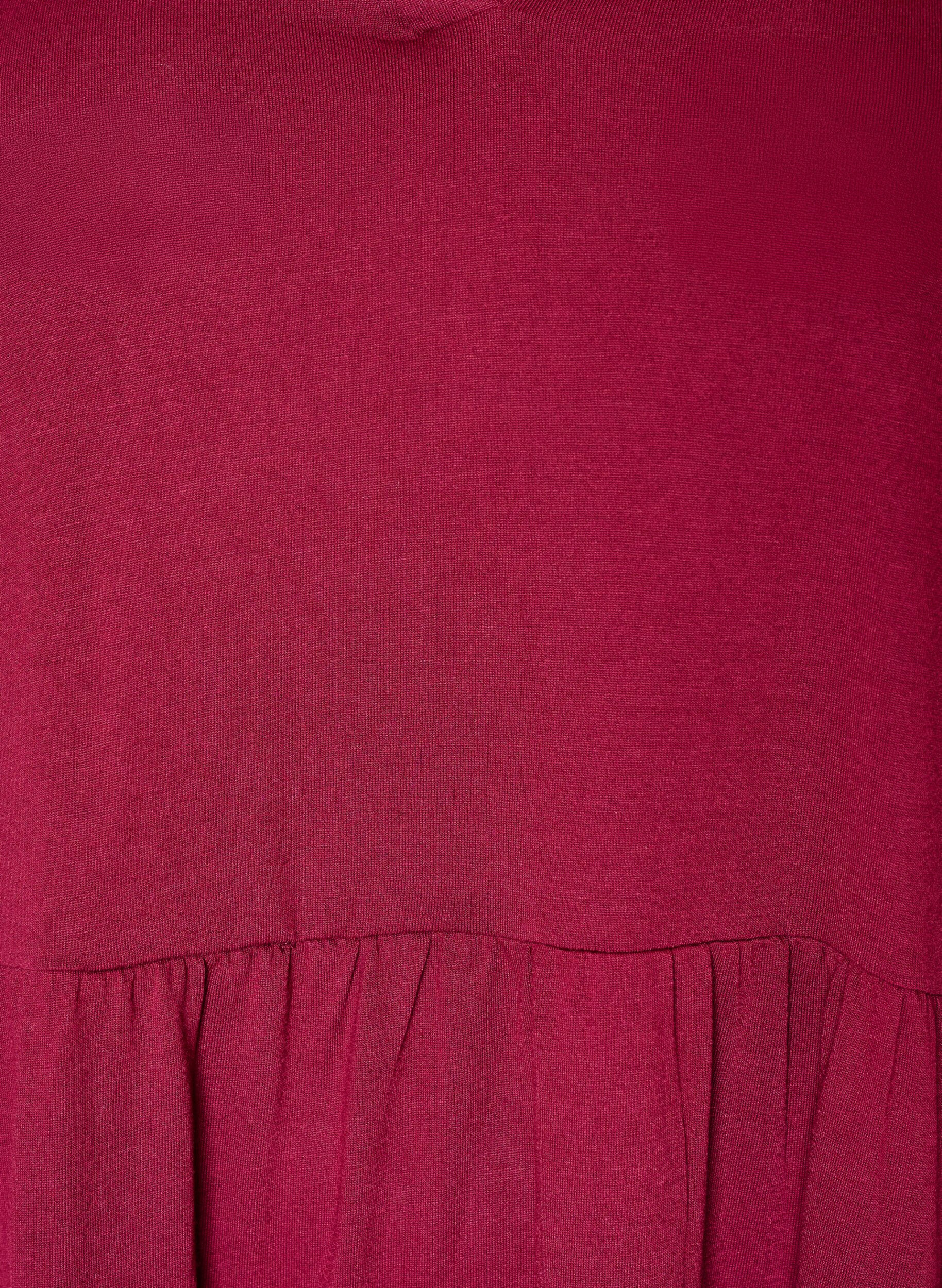ZizziJerseykleid mit Spitzendetails und mehrlagigem Rock, Rot, Packshot image number 2