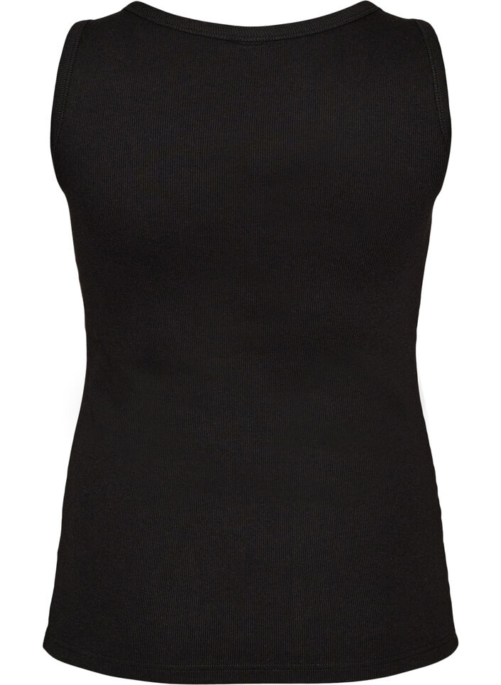 Tailleiertes Top mit Motiv, Schwarz, Packshot image number 1