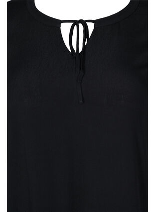 Kurzarm Viskosekleid, Black, Packshot image number 2