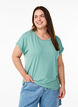 Lockeres T-Shirt mit Rundhalsausschnitt, Blau, Model image number 0