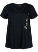 Sport-T-Shirt aus Baumwolle mit Aufdruck, Black w. Playstyle, Packshot image number 0