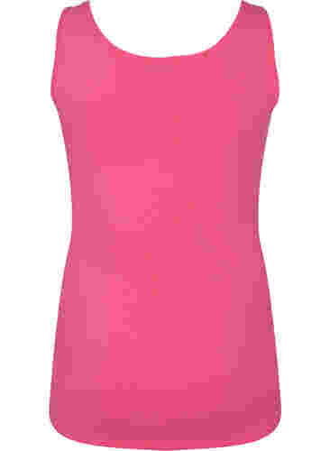 Einfarbiges basic Top aus Baumwolle, Hot Pink, Packshot image number 1