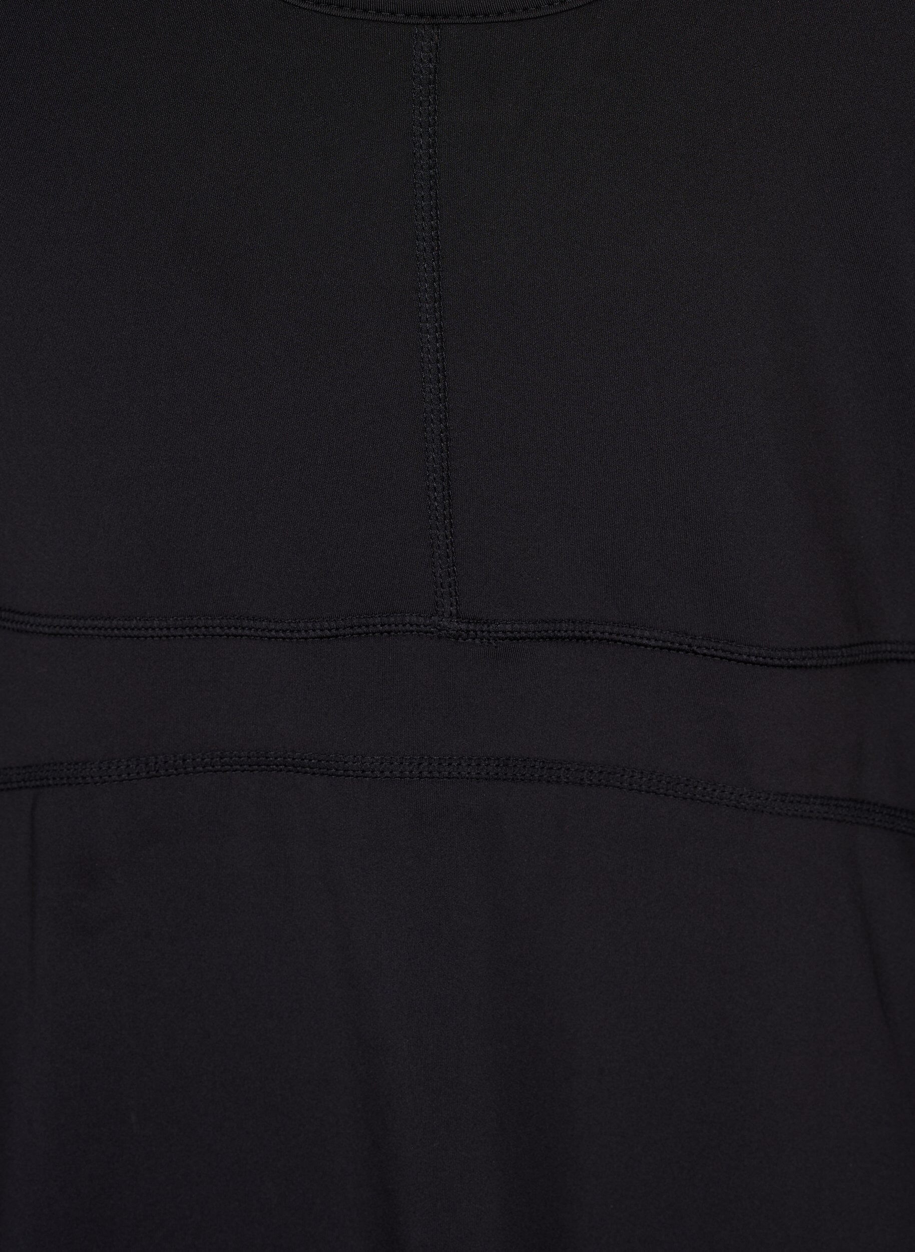 Zizzi Padel Kleid mit Innenshorts, Black, Packshot image number 3