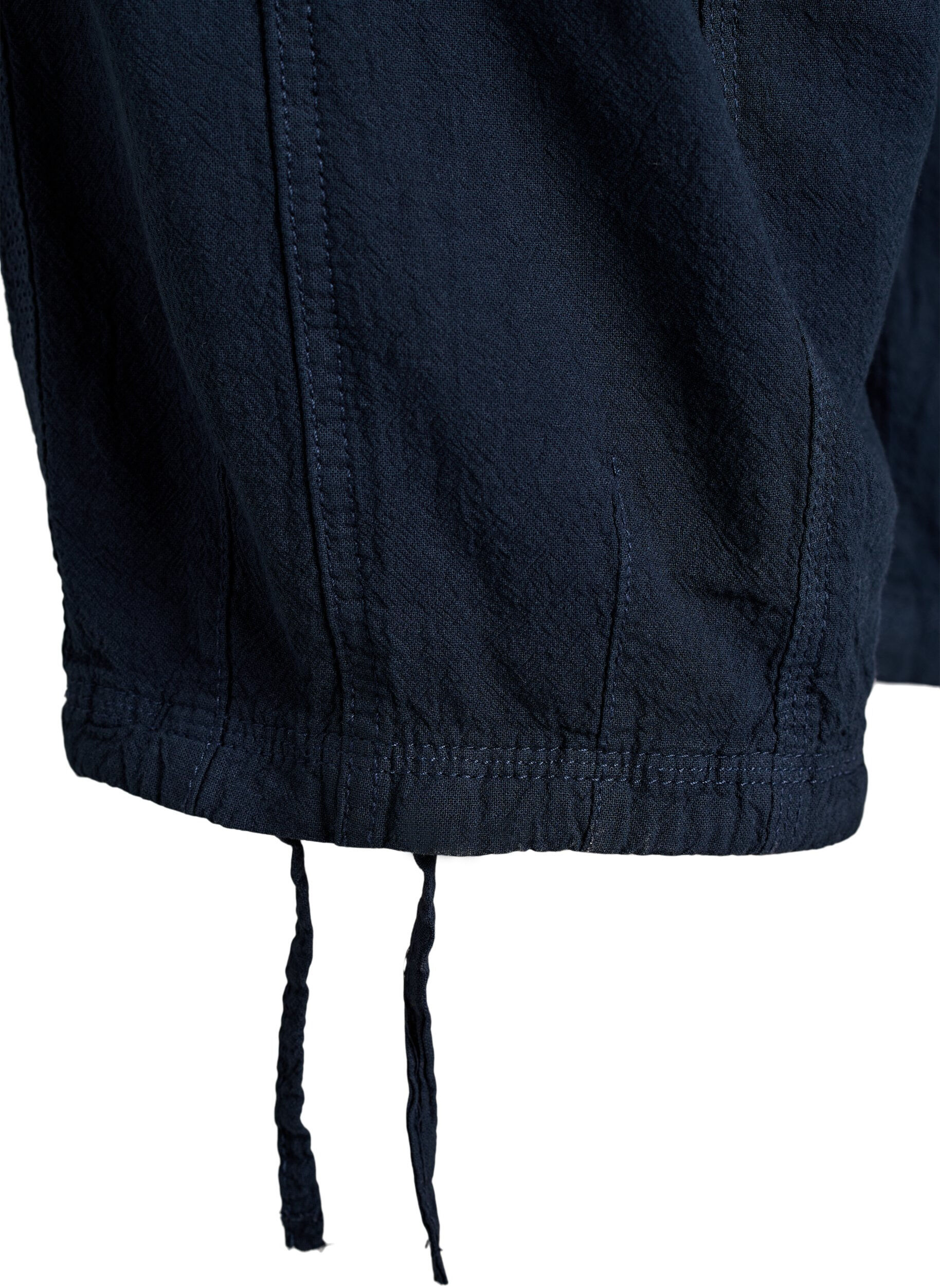 Zizzi Capri-Hose aus Baumwolle, Blau, Packshot image number 3