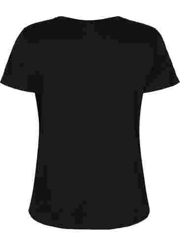 Trainings-T-Shirt mit Print, Black gold foil logo, Packshot image number 1