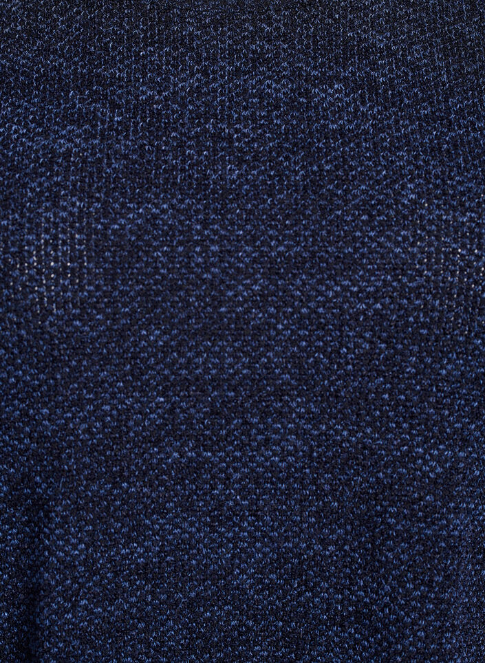 Lang&auml;rmelige Bluse mit Struktur, Blau, Packshot image number 2