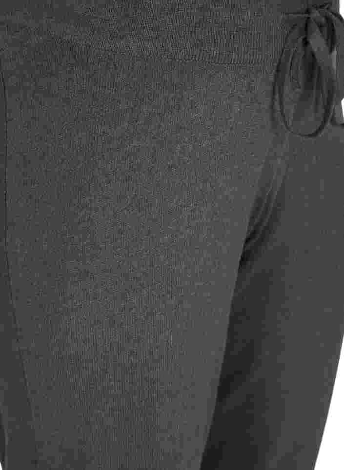 Strickhose mit Schnüren und Ripp, Dark Grey Melange, Packshot image number 2