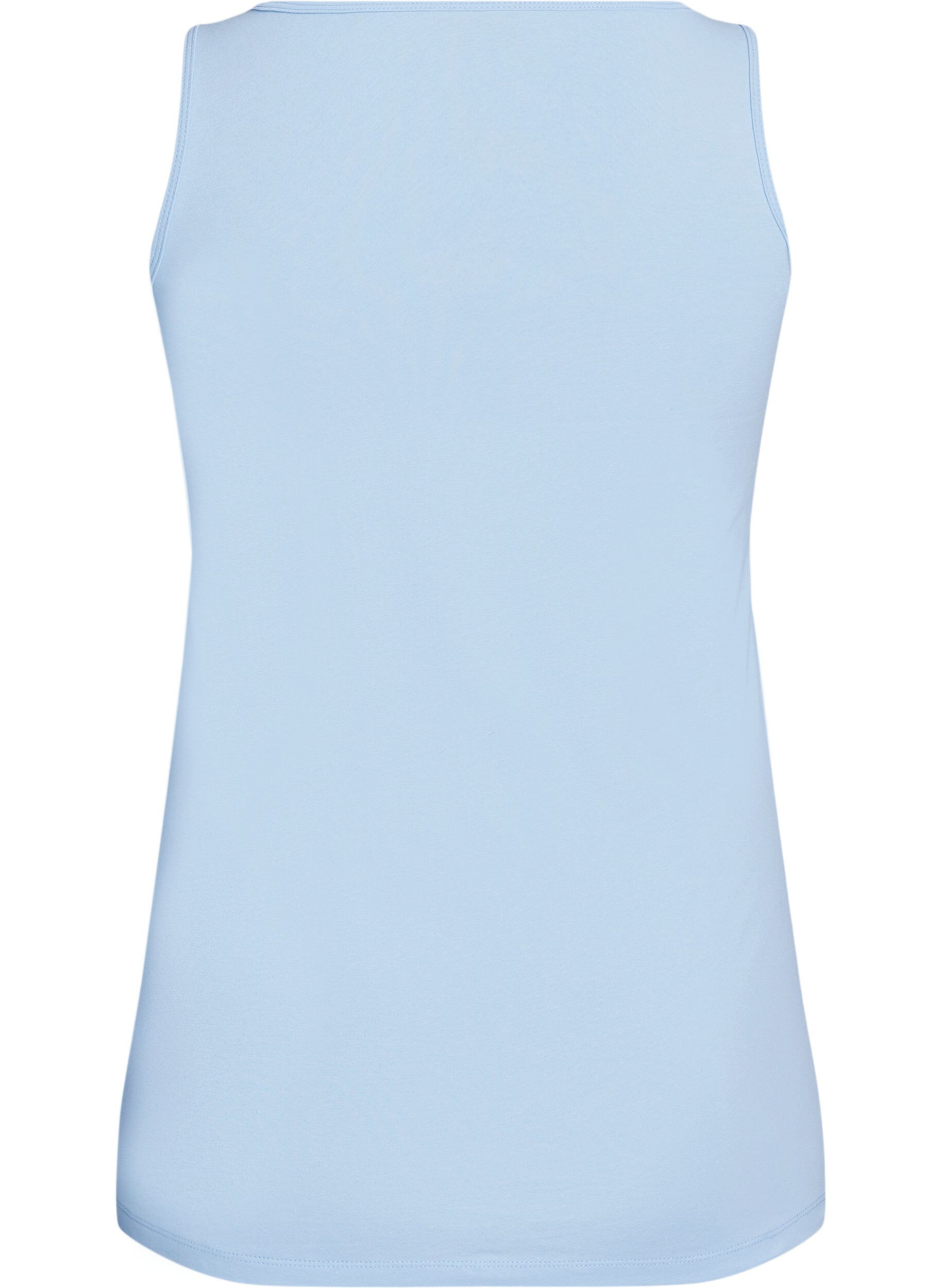 ZizziEinfarbiges Basic Top aus Baumwolle, Blau, Packshot image number 1