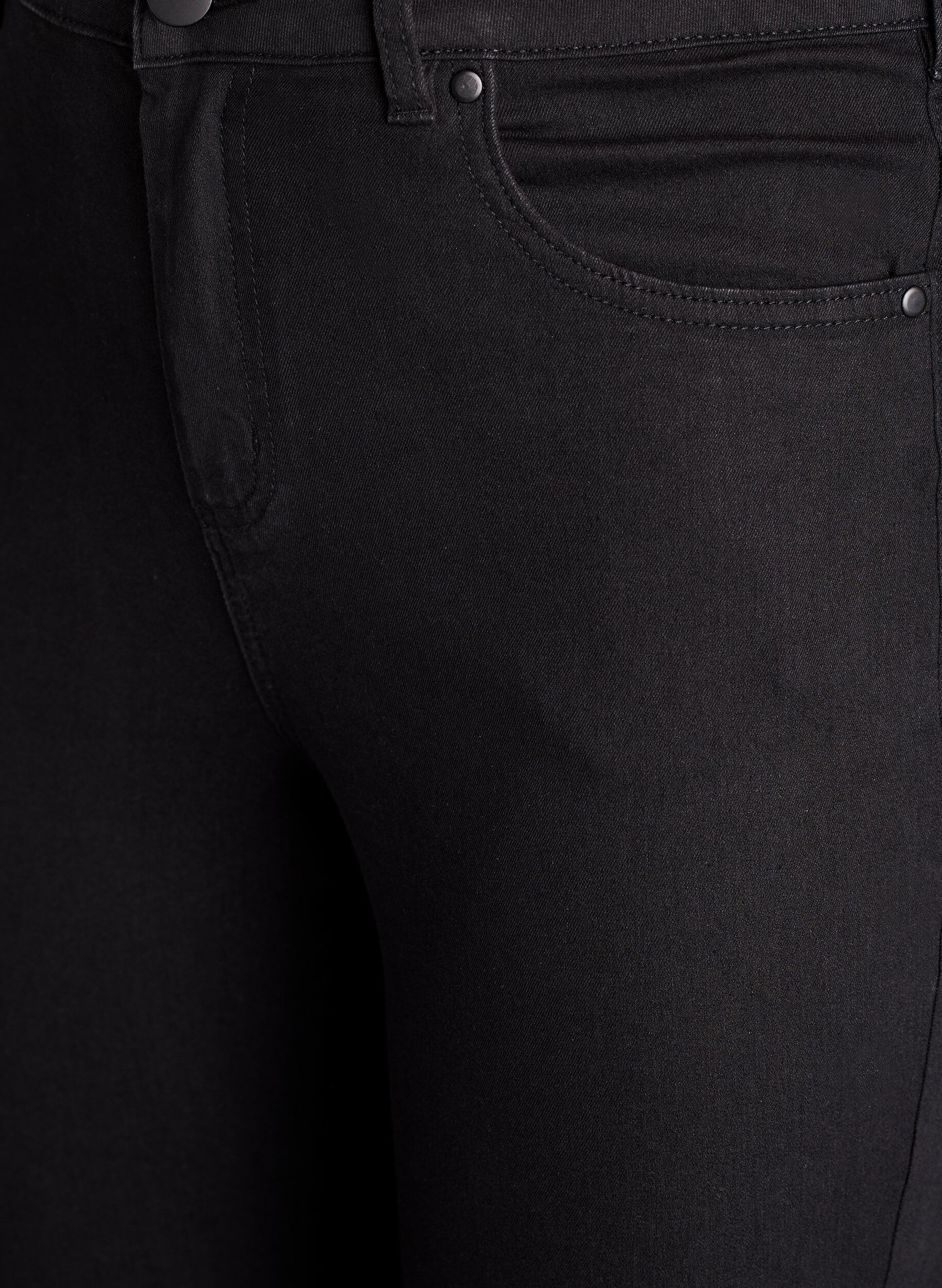 Zizzi Amy Super Slim Fit Jeans mit hoher Taille, Schwarz, Packshot image number 2