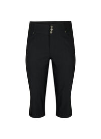 Eng anliegende Capri-Hose mit hoher Taille