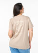 T-Shirt mit Textaufdruck und Rundhalsausschnitt, Braun, Model image number 2