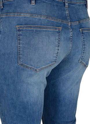 Sanna Jeans mit super schmaler Passform und Knopfverschluss, Blue denim, Packshot image number 3