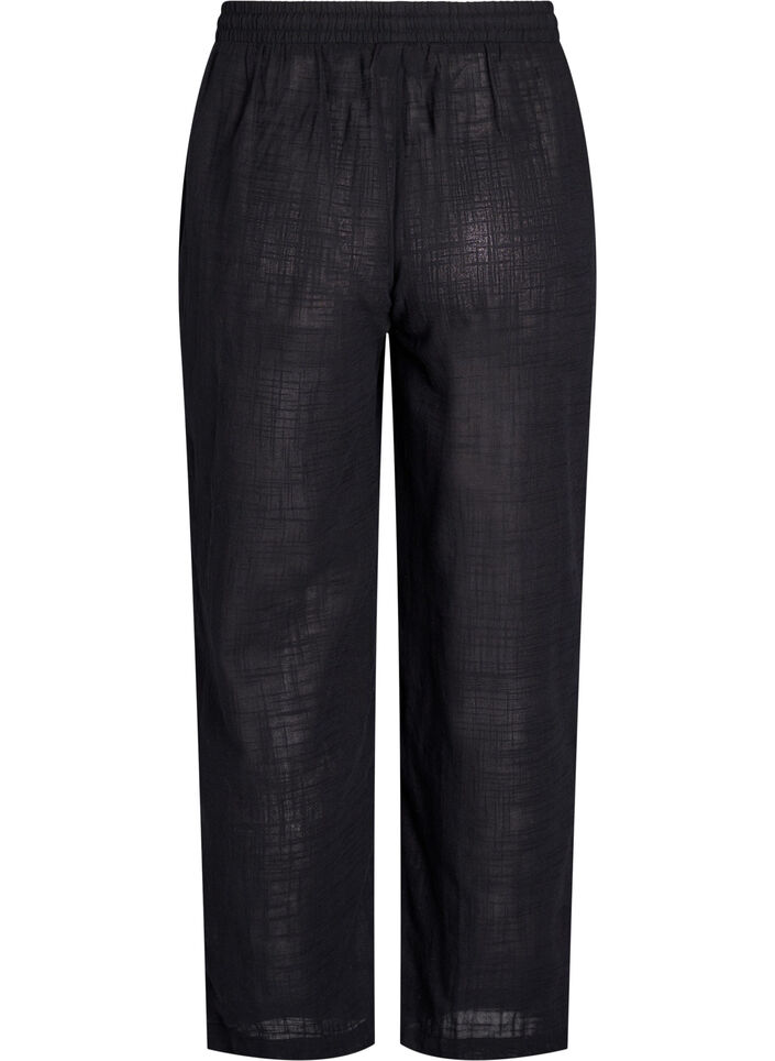 FLASH - Gerade geschnittene Hose mit hoher Taille, Schwarz, Packshot image number 1