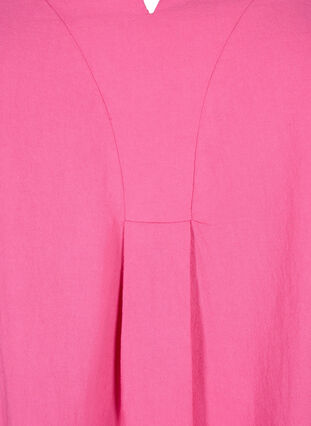 FLASH - Bluse aus Baumwolle mit halblangen Ärmeln, Raspberry Rose, Packshot image number 2