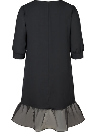 Kleid mit Puffärmeln, Black, Packshot image number 1