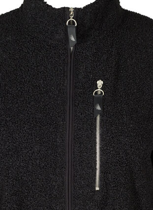 Fleece Cardigan mit Reißverschluss , Black, Packshot image number 2