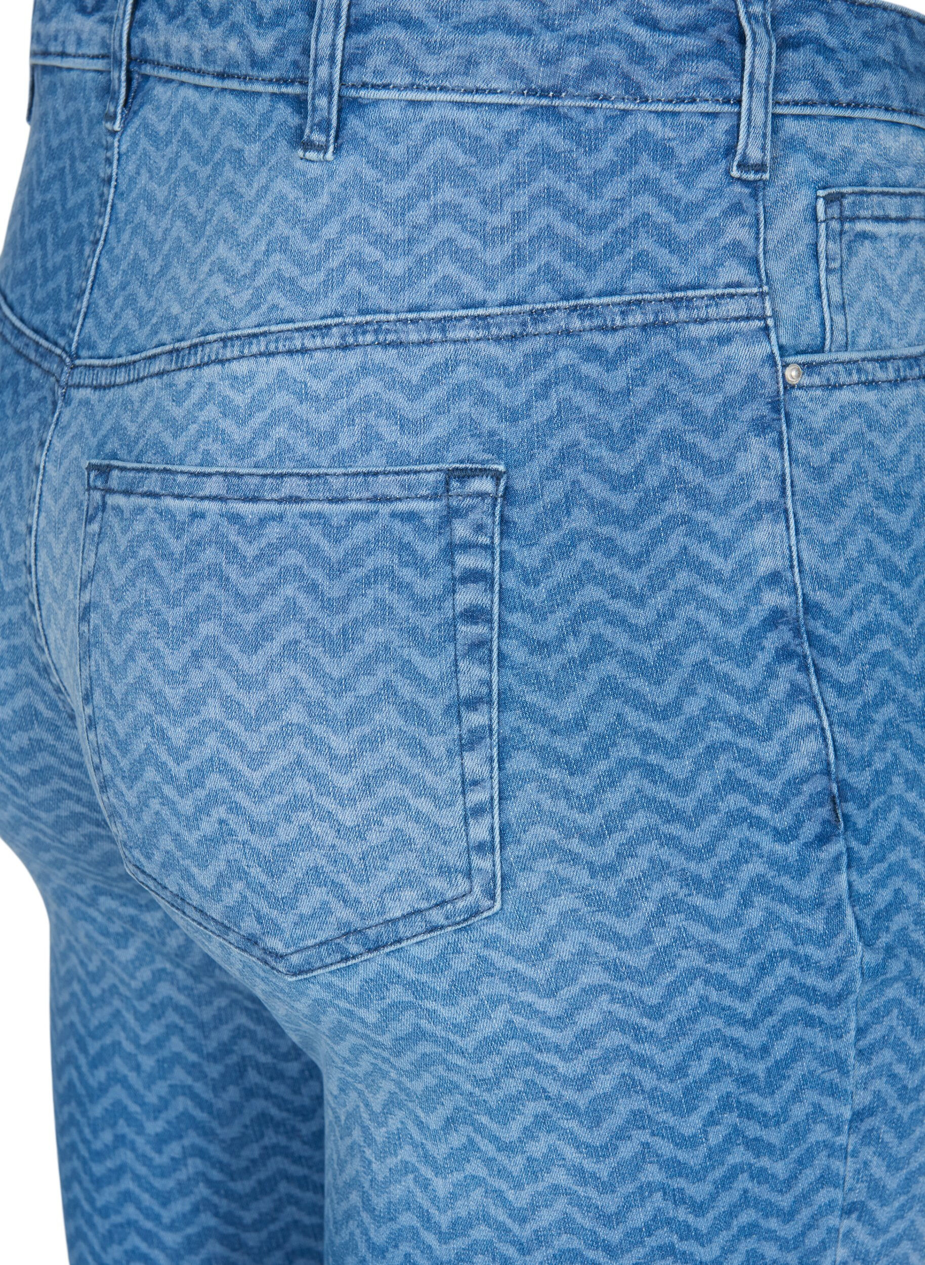 Zizzi Bedruckte Amy Jeans mit hoher Taille, Ethnic Pri, Packshot image number 3