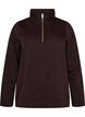 Sweatshirt mit hohem Kragen und Rei&szlig;verschluss, Braun, Packshot image number 0