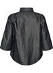 Denimbluse mit Glitzerfaden und 3/4-&Auml;rmeln, Grau, Packshot image number 1