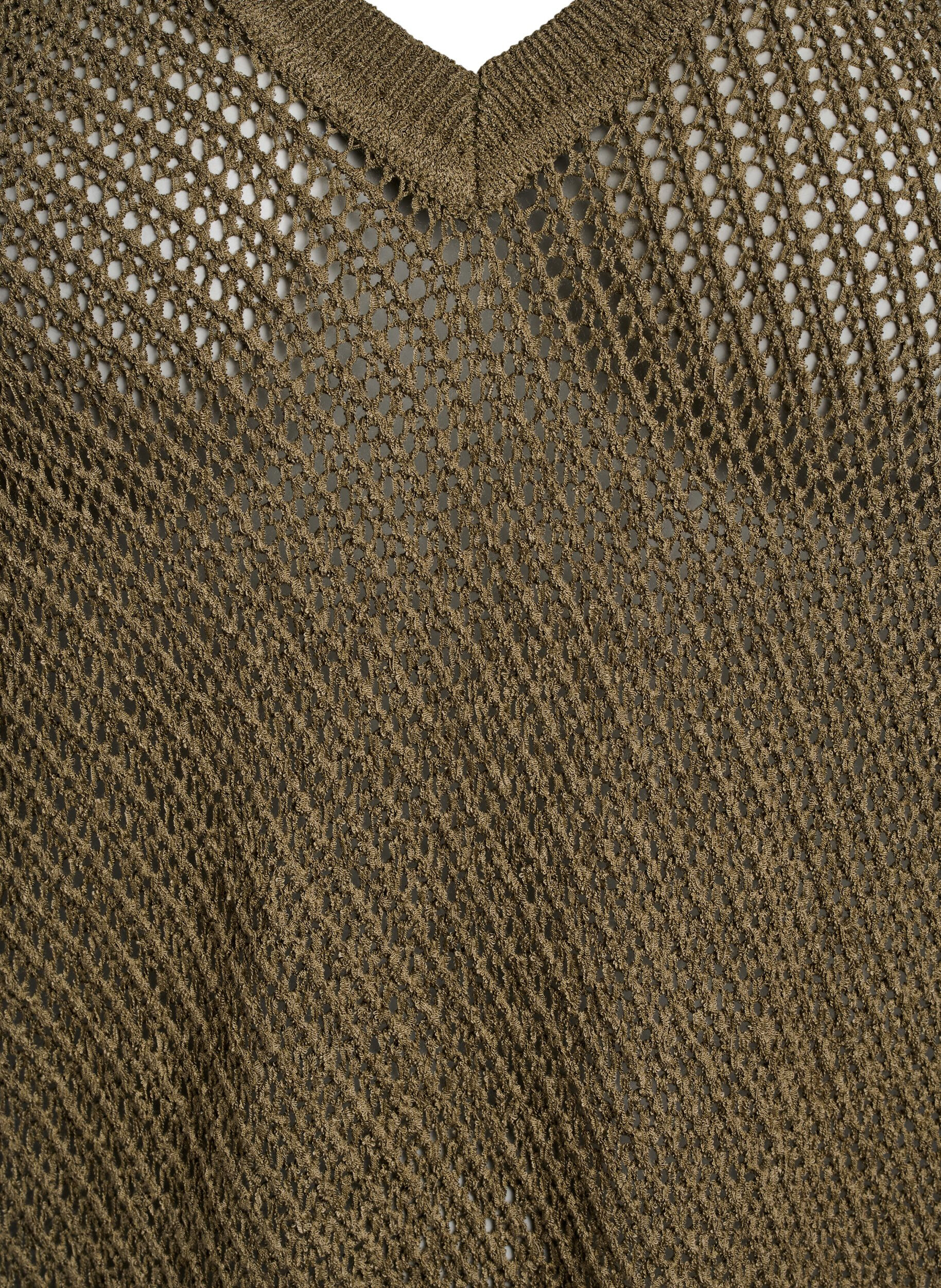 Zizzi FLASH - Kurzarmpullover mit V-Ausschnitt, Gr&uuml;n, Packshot image number 2