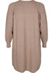 Strickkleid mit Rundhalsausschnitt und Strickmuster, Fossil Mel., Packshot image number 1