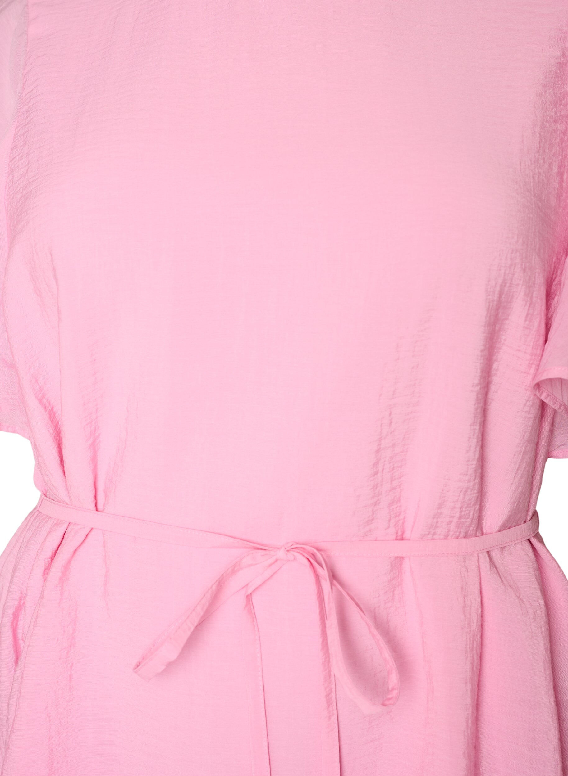 ZizziKn&ouml;chellanges Kleid mit Fl&uuml;gel&auml;rmeln und Bindeg&uuml;rtel, Pink, Packshot image number 2