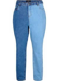 Two-Tone Mille Mom Fit Jeans
