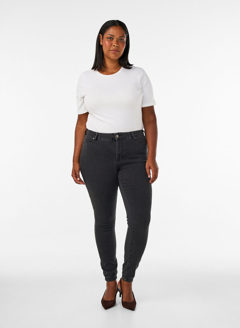 Jeggings aus Baumwollmischung, Grey Denim, Model image number 0