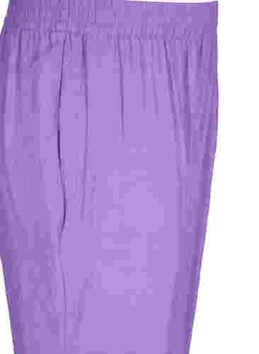 Lockere Hose aus Viskosemischung mit elastischen Abschlüssen, Royal Lilac, Packshot image number 2