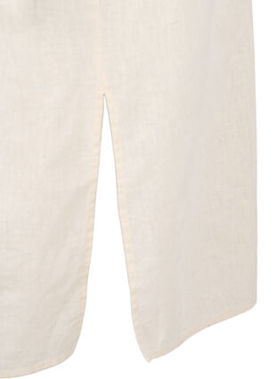 Langes Hemd aus Baumwollmischung mit Leinen, Sandshell, Packshot image number 3