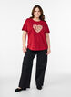 T-Shirt mit Print, Rot, Model image number 1